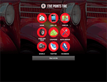 Tablet Screenshot of fivepointtire.com